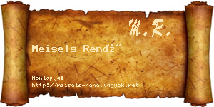 Meisels René névjegykártya